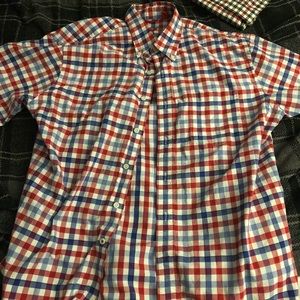 IZOD checkered button down size L